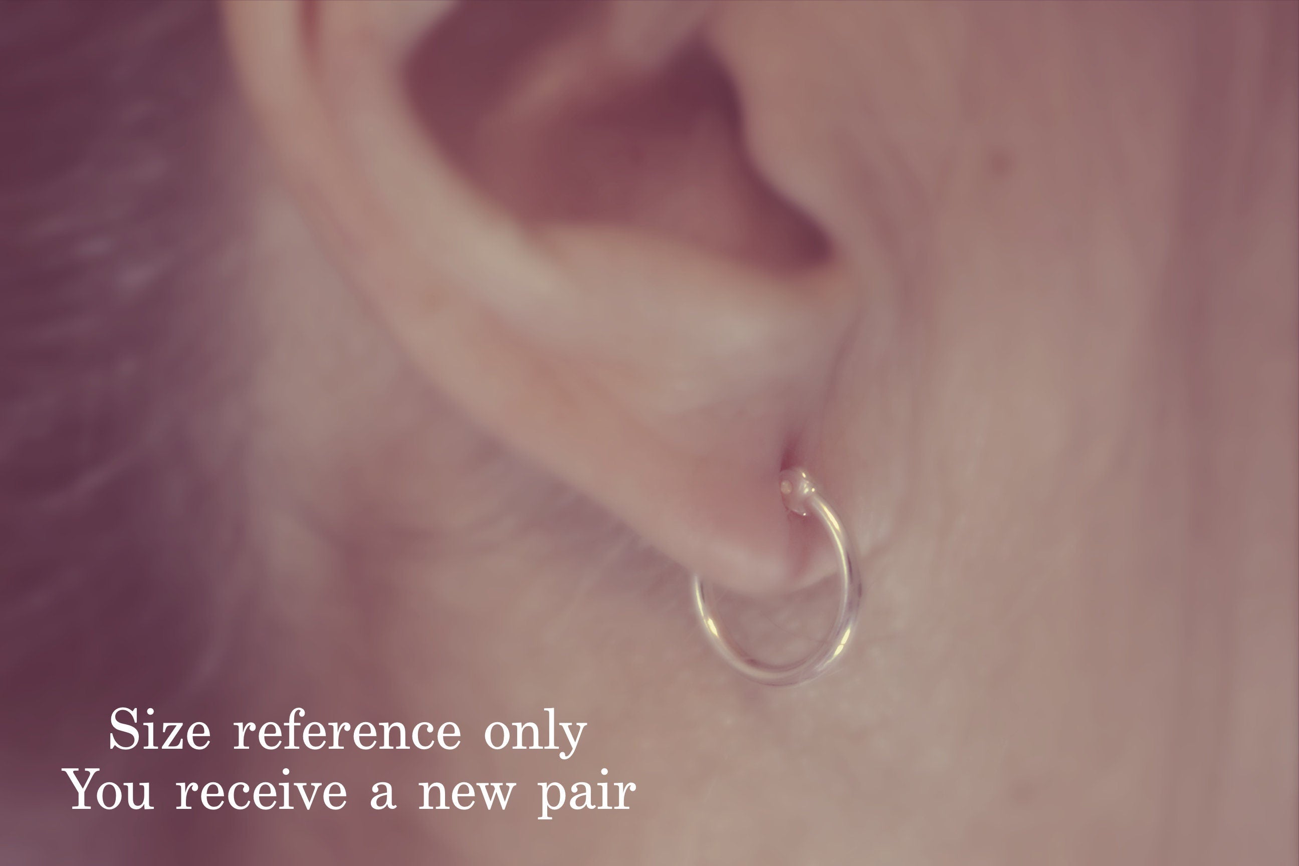 1/2 inch sterling silver hoop earrings
