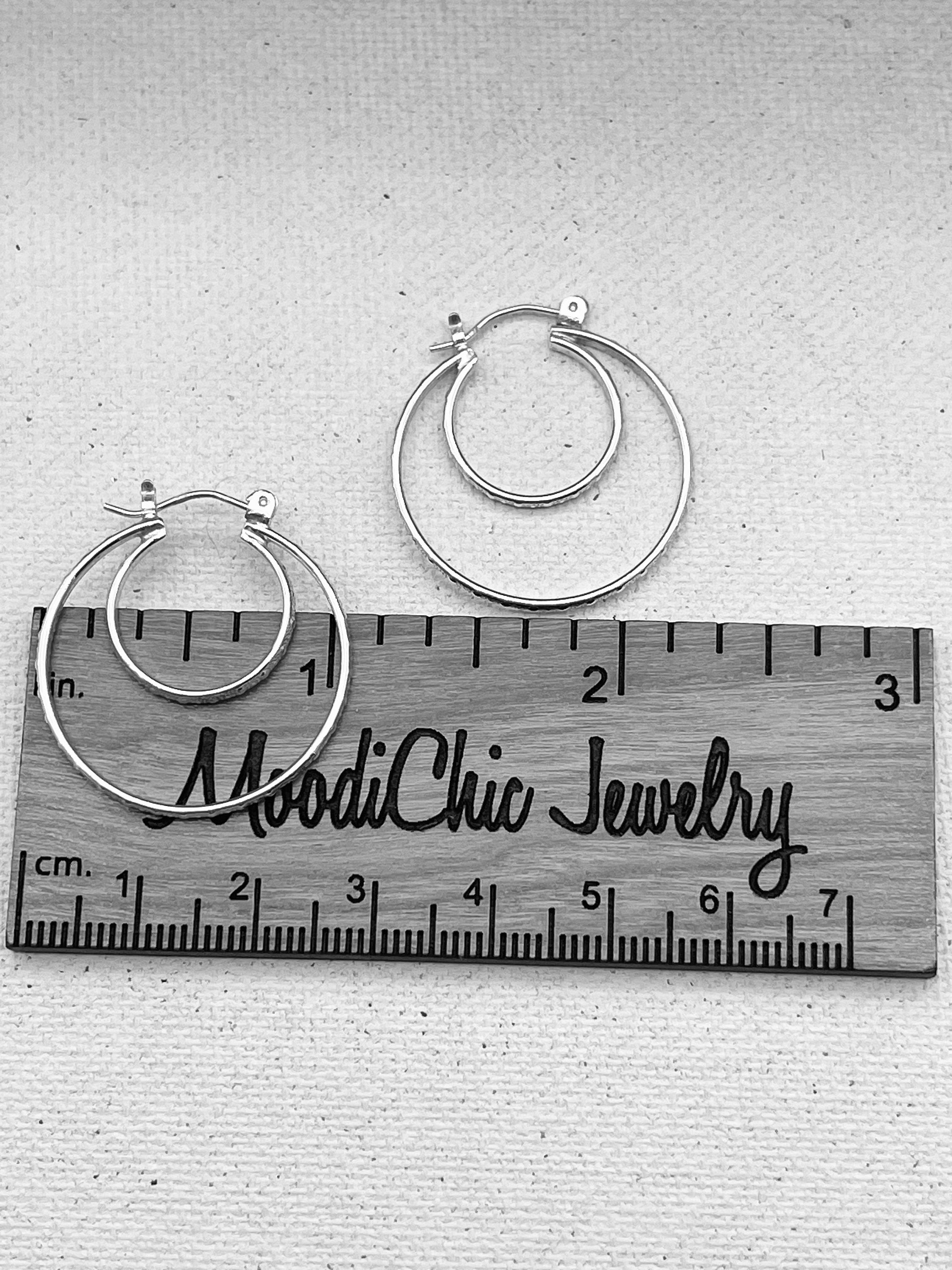 Sterling silver Double Hoop Earrings