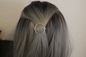 Sterling silver moon and stars barrette - celestial silver barrette - shooting star - hair accessory - gift for her - hair jewelry