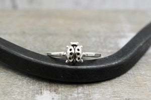 Ladybug sterling silver ring