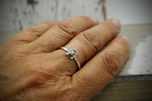 Ladybug sterling silver ring