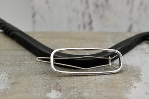 Petite rectangular barrette