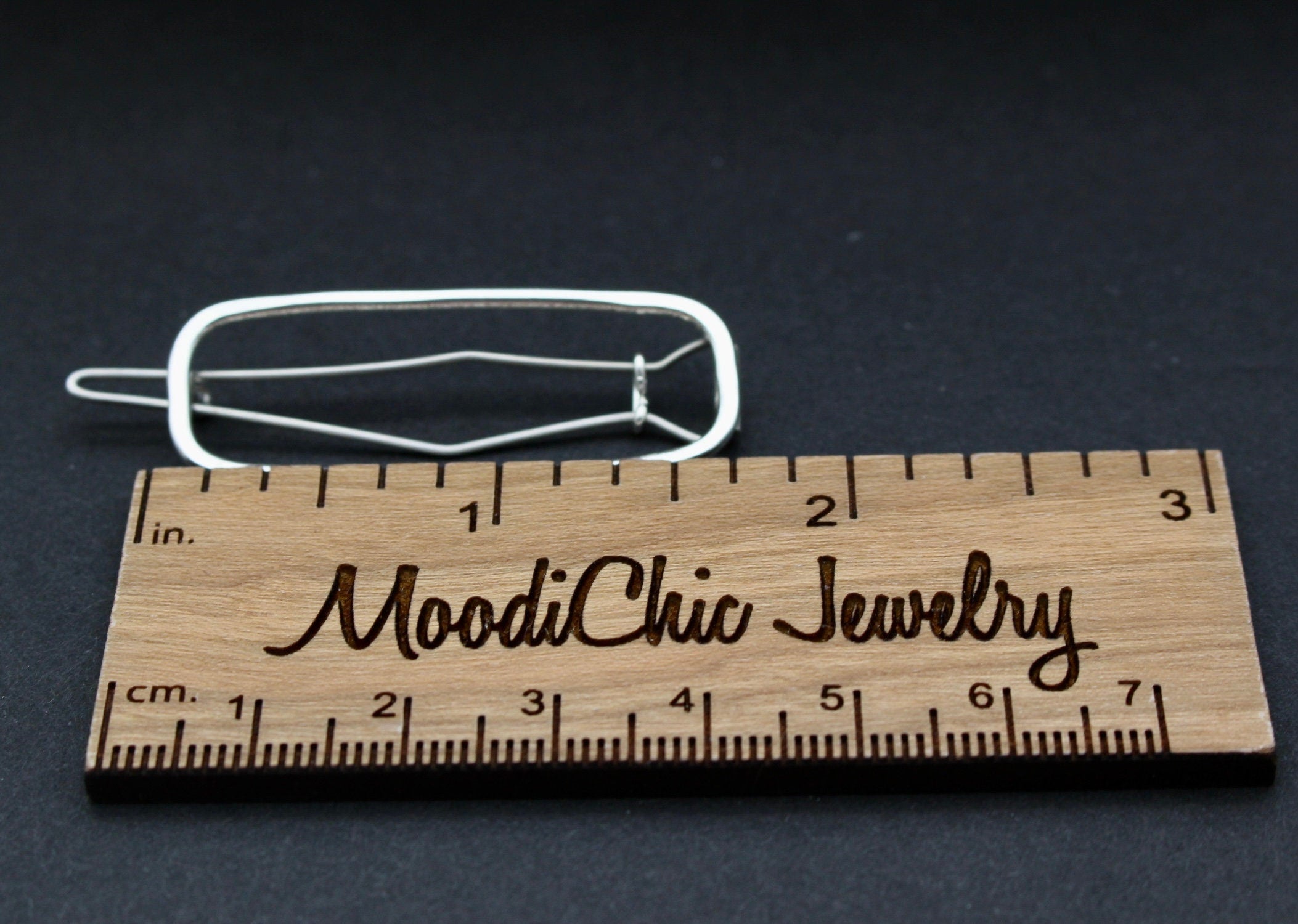 Petite rectangular barrette