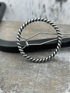 Small Silver twisted barrette - sterling silver barrette - gift for her - small barrette - hair jewelry - bangs