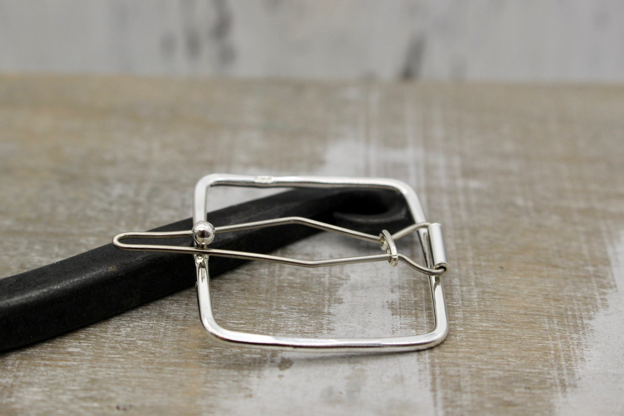Small square silver barrette, sterling silver hair jewelry, silver barrette, hair clip, hair accessories