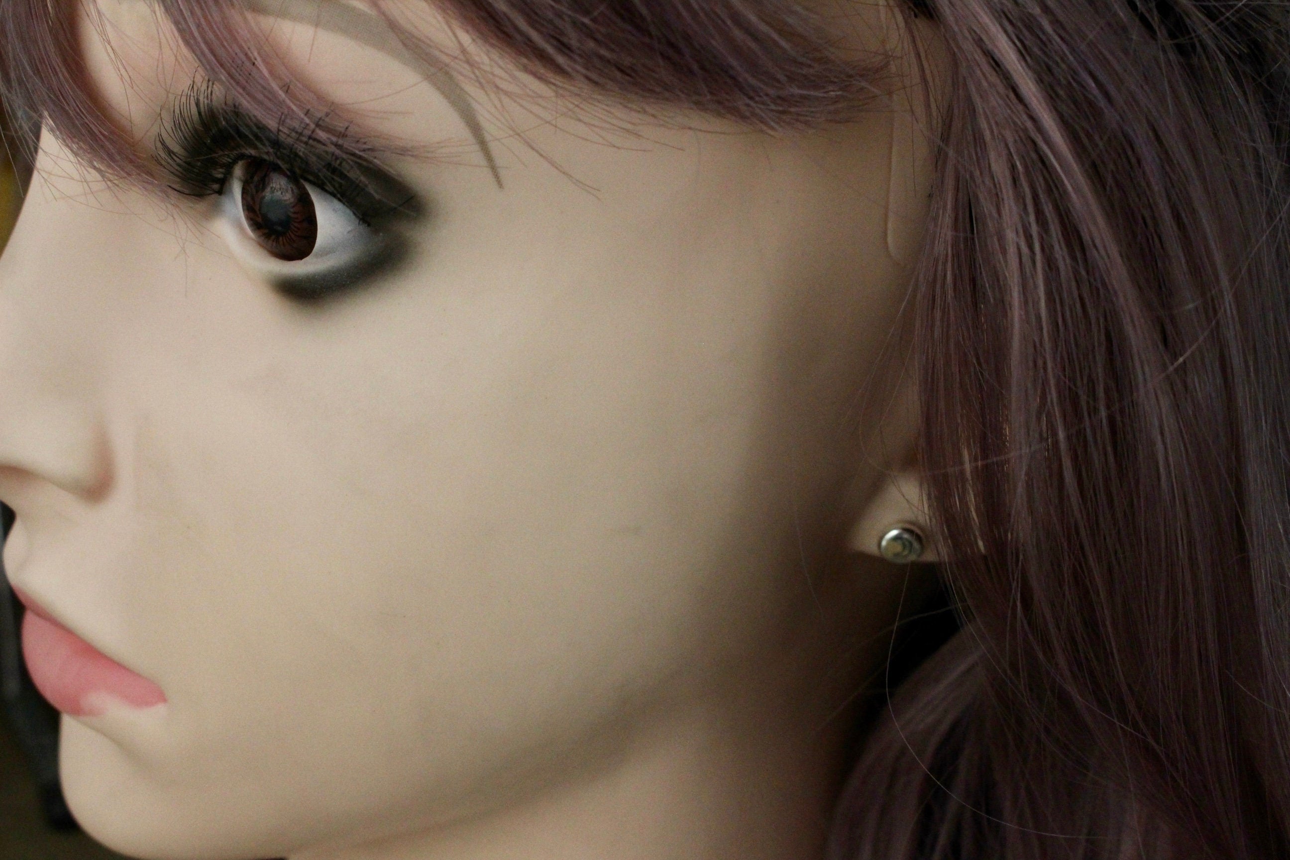 Small silver recycled studs moon