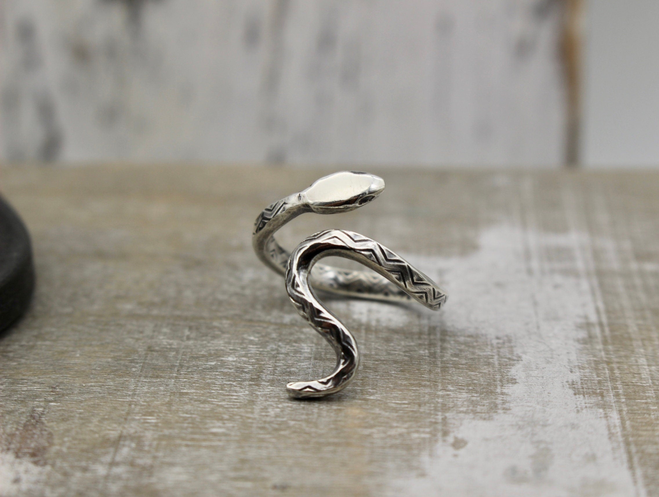 Sterling Serpent ring, sterling silver patterned ring, snake, serpent, jewelry for her