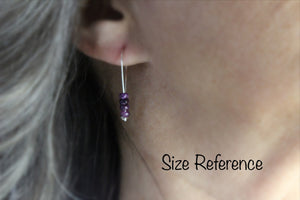 Lepidolite Purple Sterling Silver Hoop Earrings