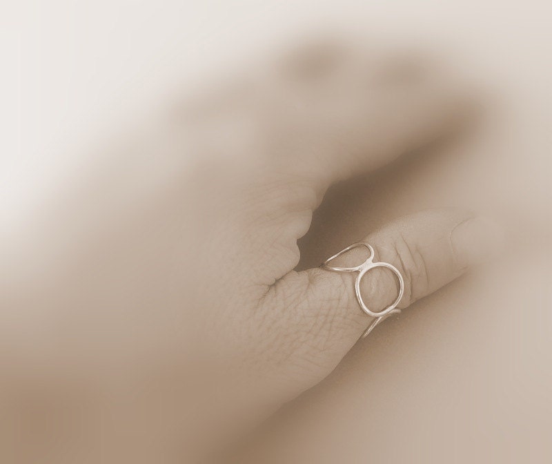 Sterling silver bubble ring