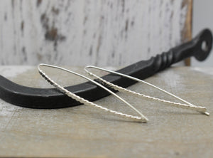 Hairpin Sterling Hoop Earrings