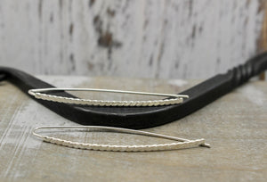 Hairpin Sterling Hoop Earrings
