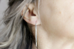 Hairpin Sterling Hoop Earrings