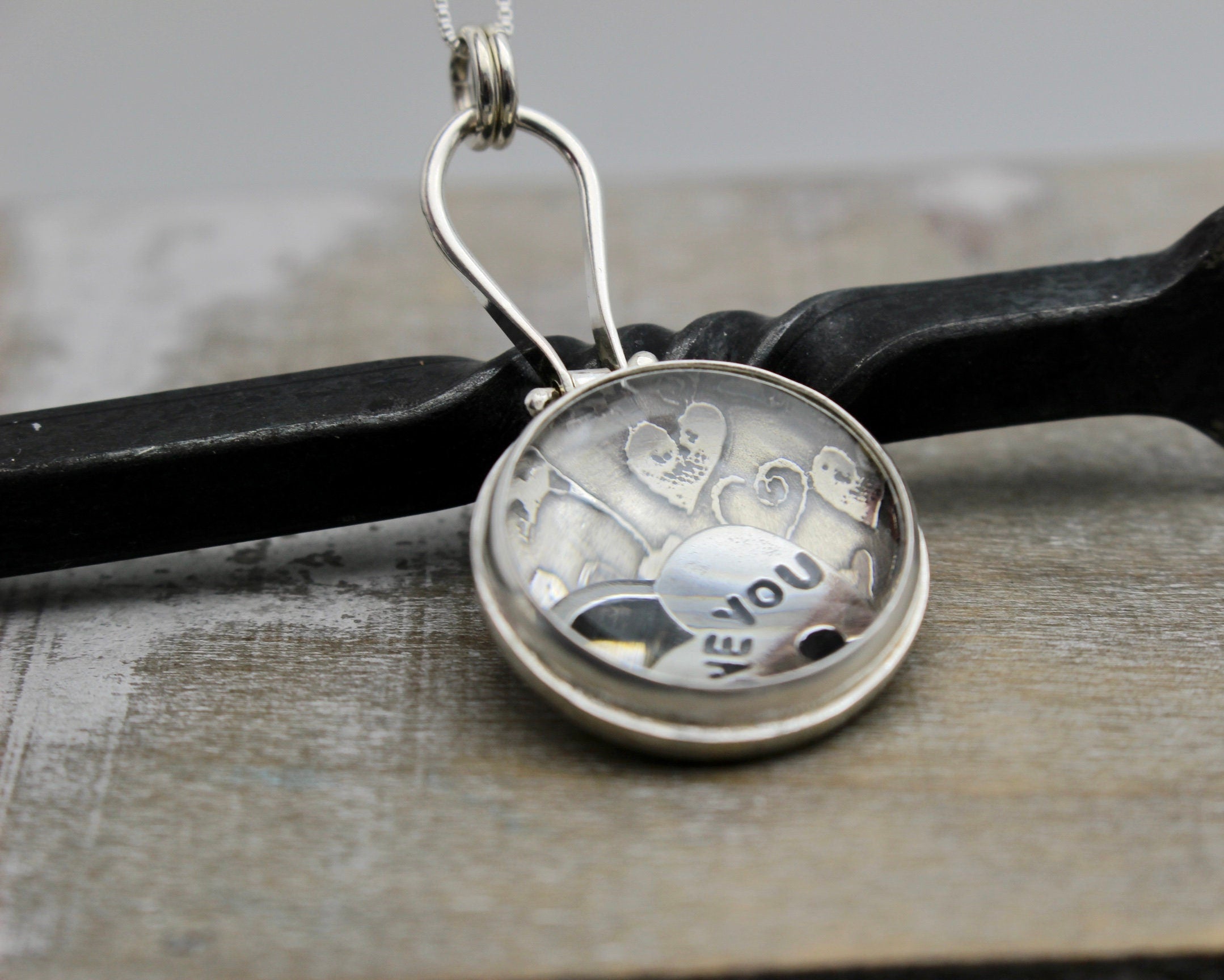 Sterling silver necklace / gift for her / locket necklace