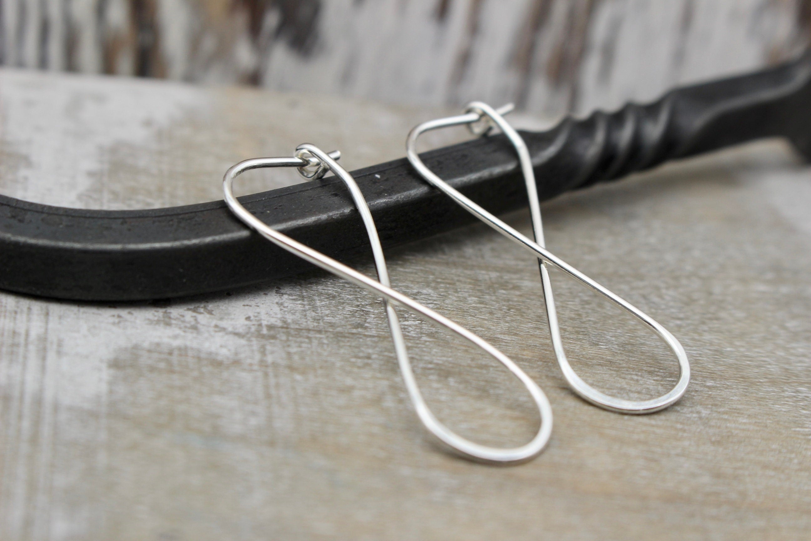 Silver Infinity Hoop Earrings - Sterling Silver hoop Earrings - gift for her - jewelry sale - simple hoops - Earrings