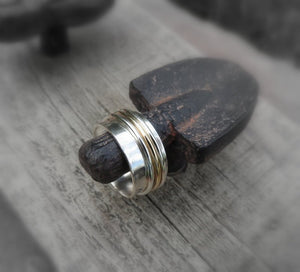 Gold Sterling Silver Spinner Ring