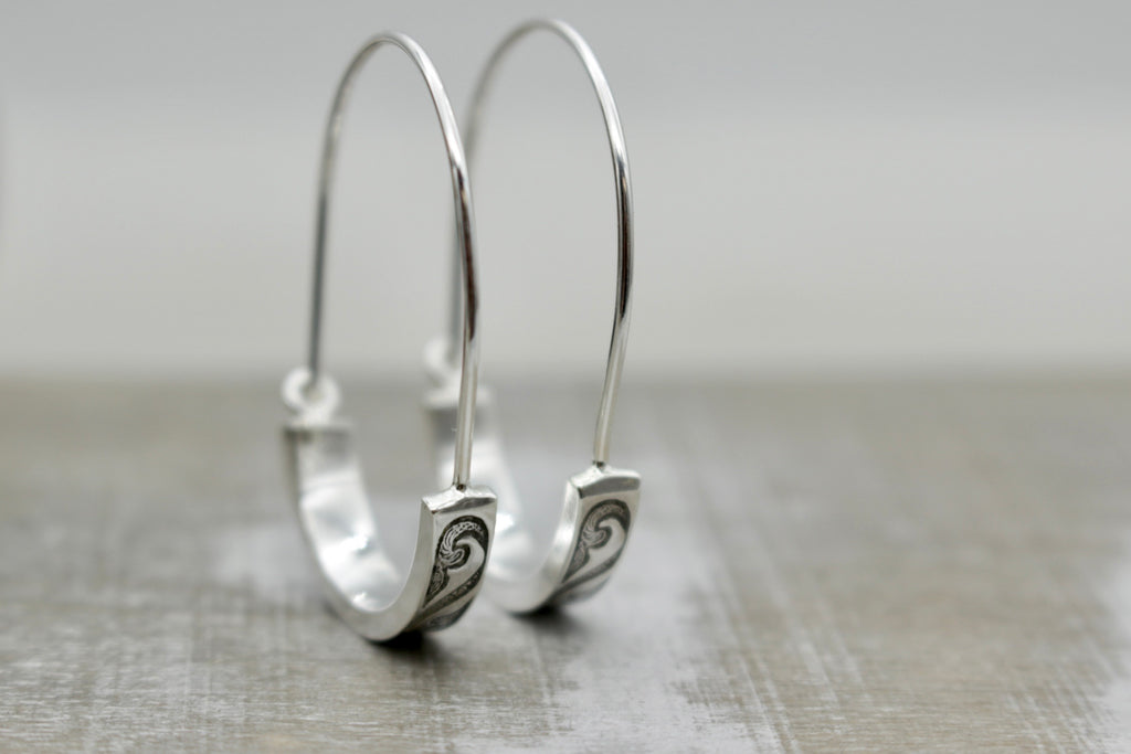 Flora Sterling Silver Hoops