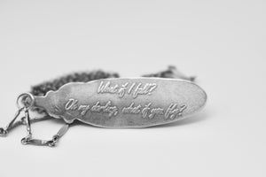 Sterling silver feather necklace