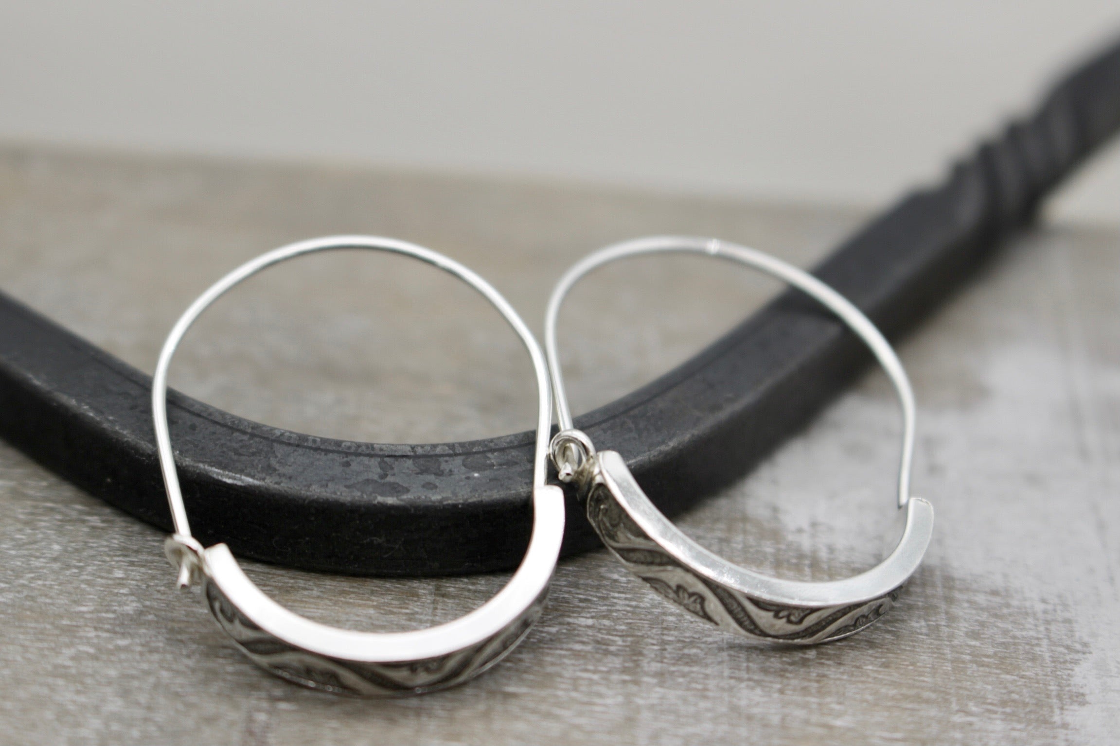 Flora Sterling Silver Hoops