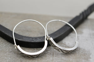 Flora Sterling Silver Hoops