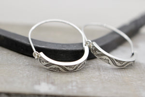 Flora Sterling Silver Hoops