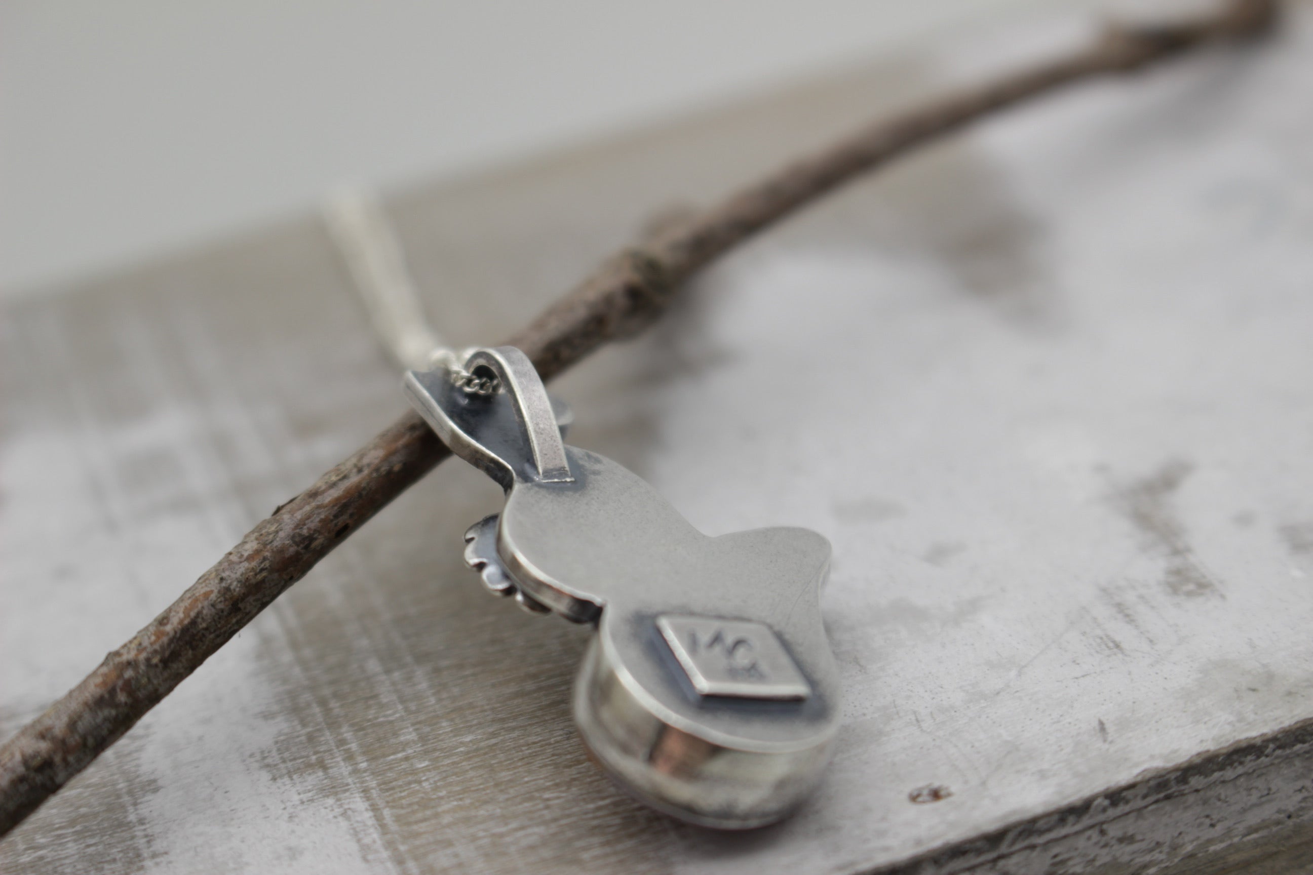 Onyx sterling silver fox