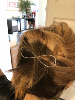 Large Sterling Silver Infinity Barrette