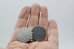 Mandala hoop earrings