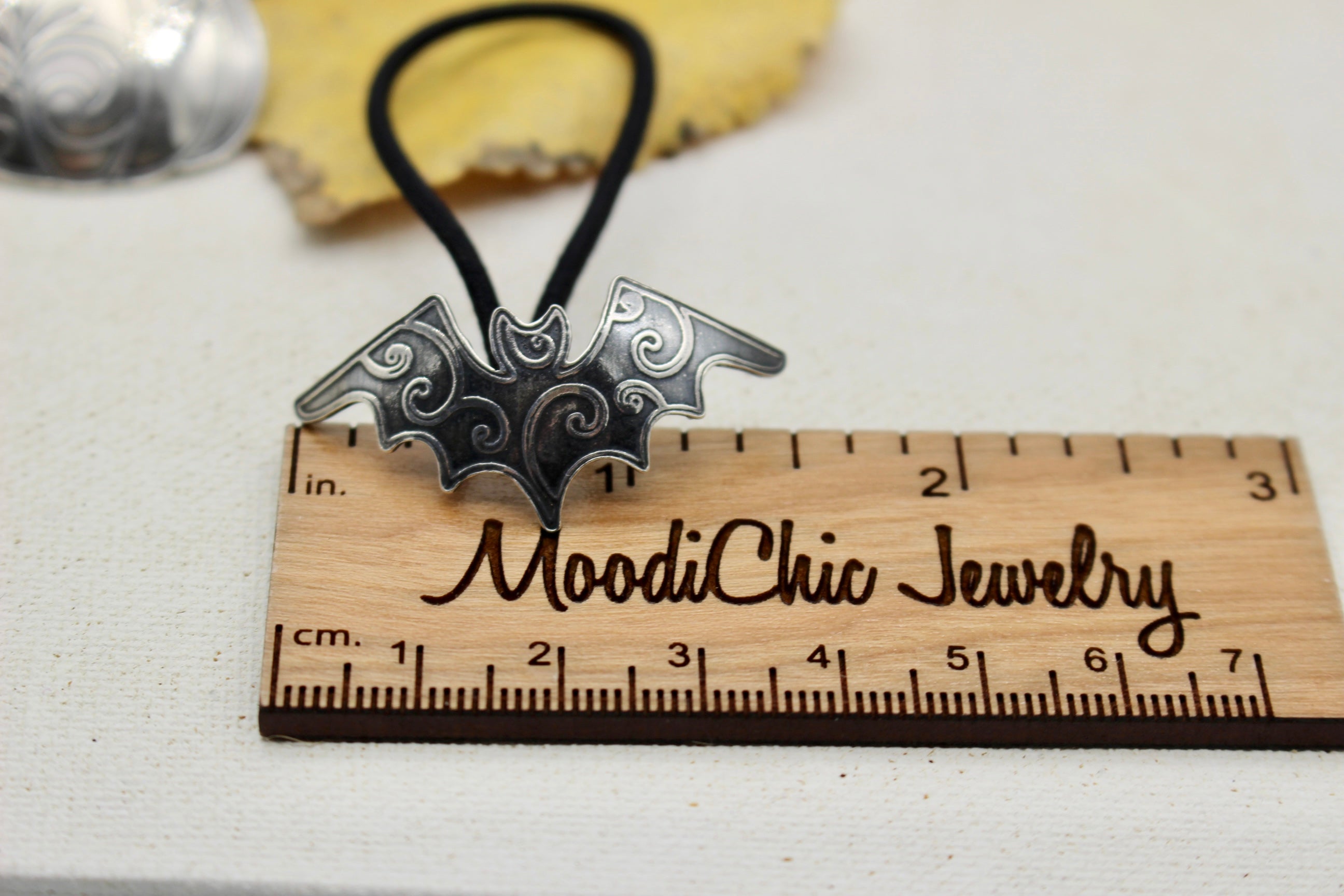 Sterling silver Bat hair-tie