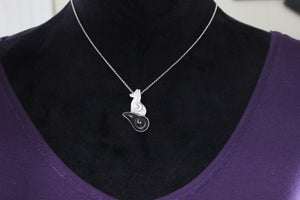 Onyx sterling silver fox
