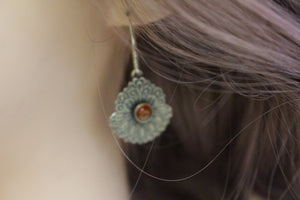 Sterling silver Lotus earrings