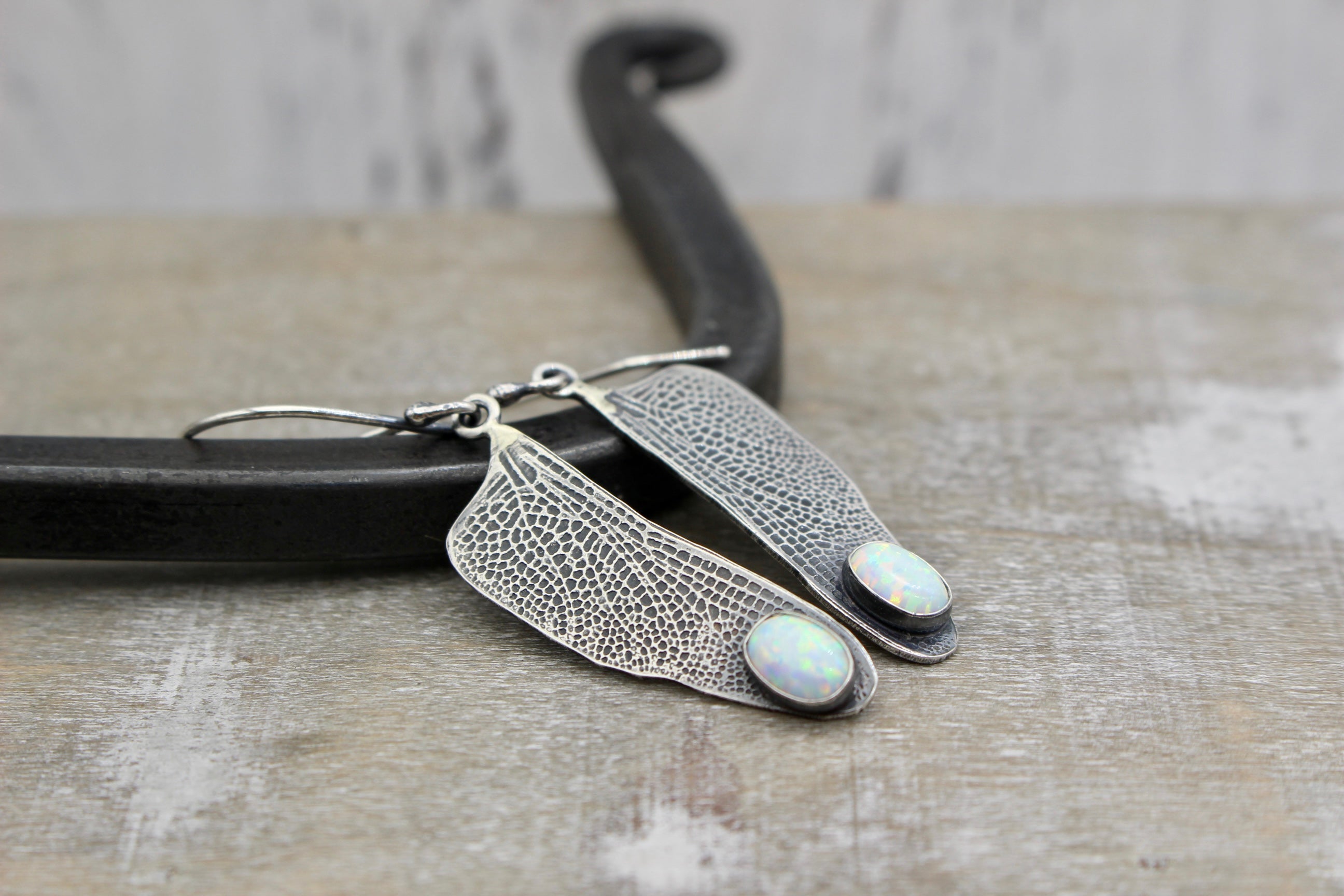 Dragonfly wing earrings