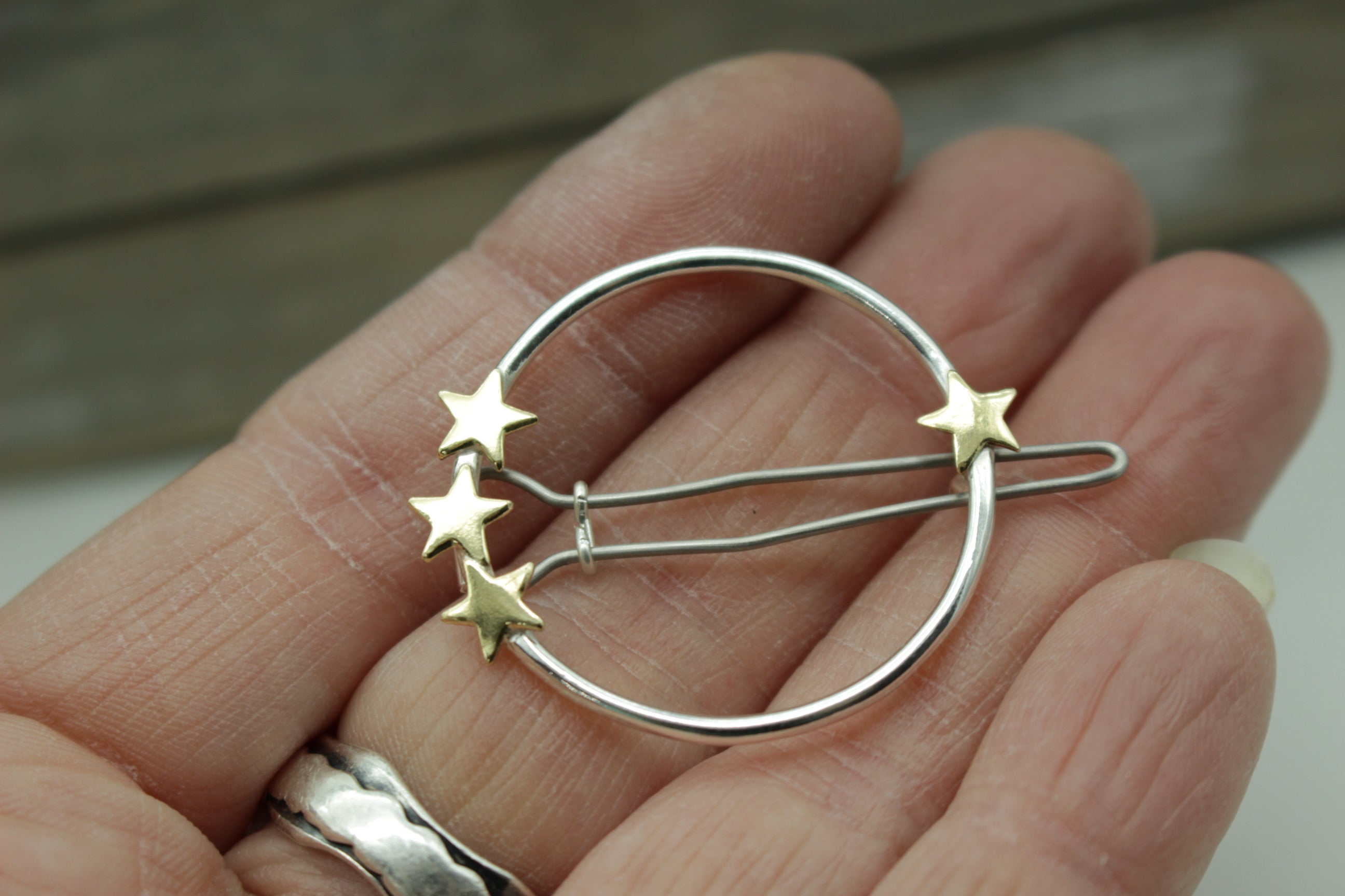 Stars and silver barrette