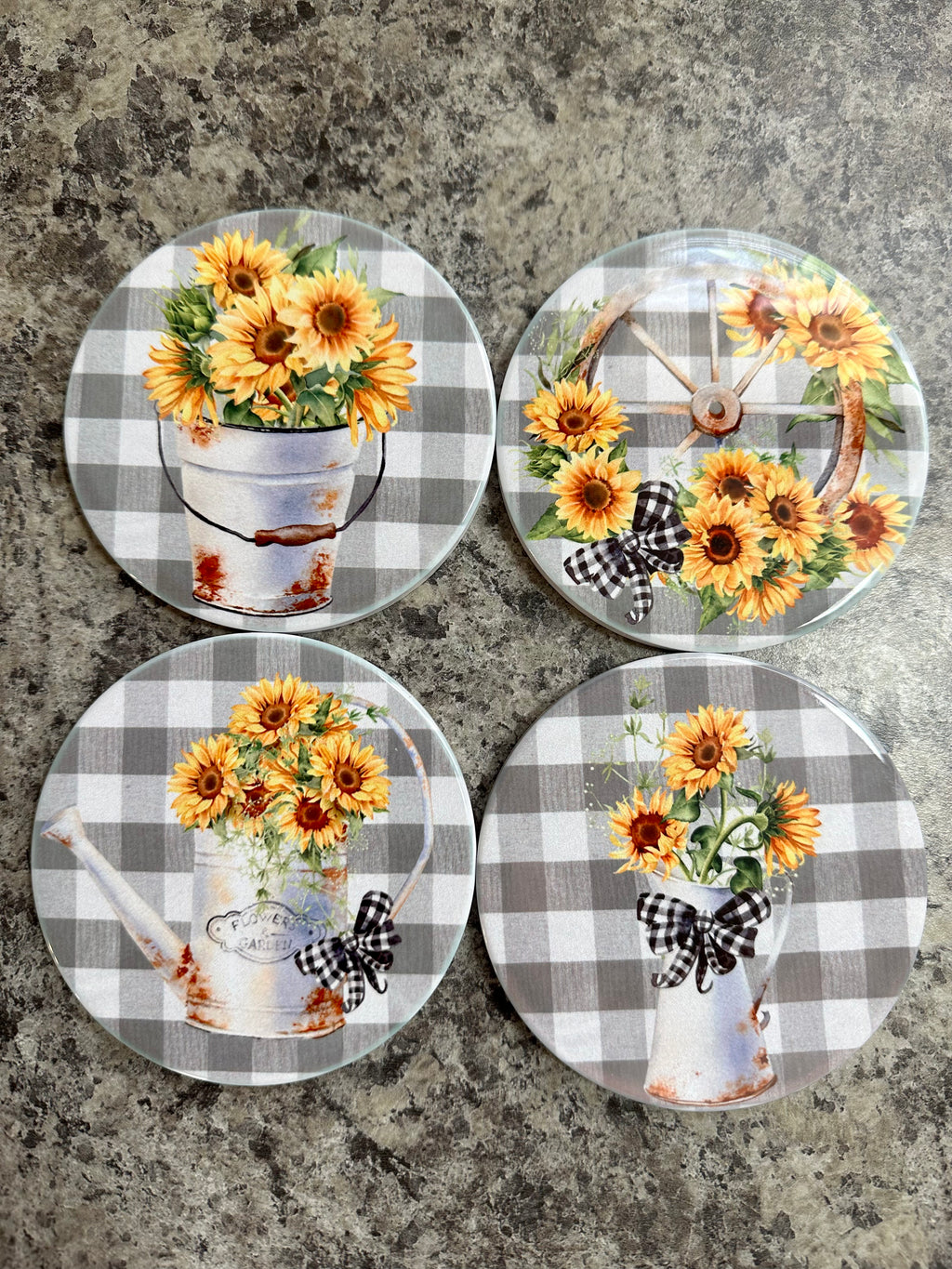 Sunflower Coaster Set