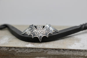 Sterling silver Bat hair-tie