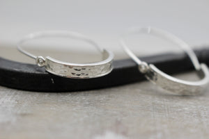 Hammered Sterling Silver Hoops