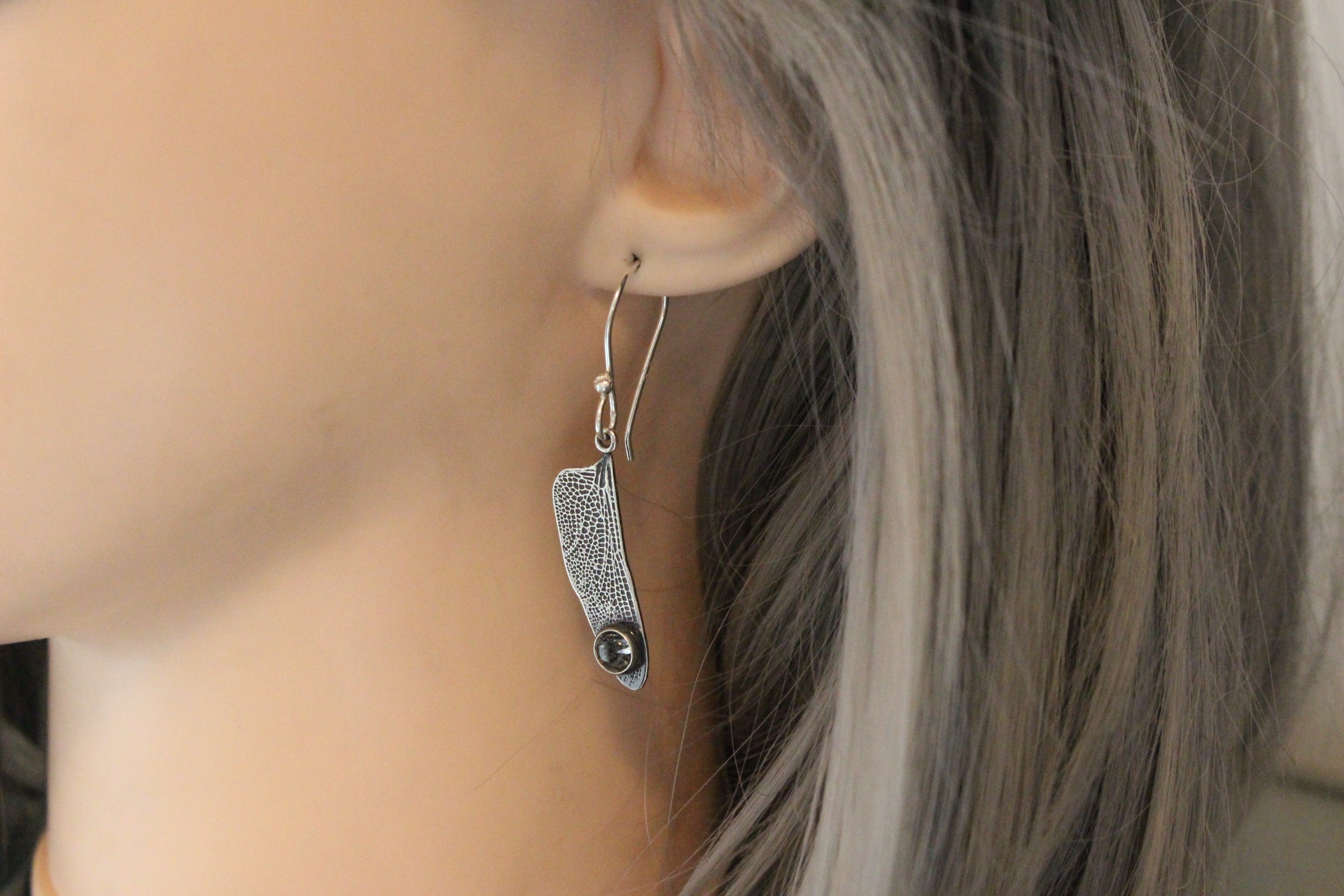 Dragonfly wing earrings