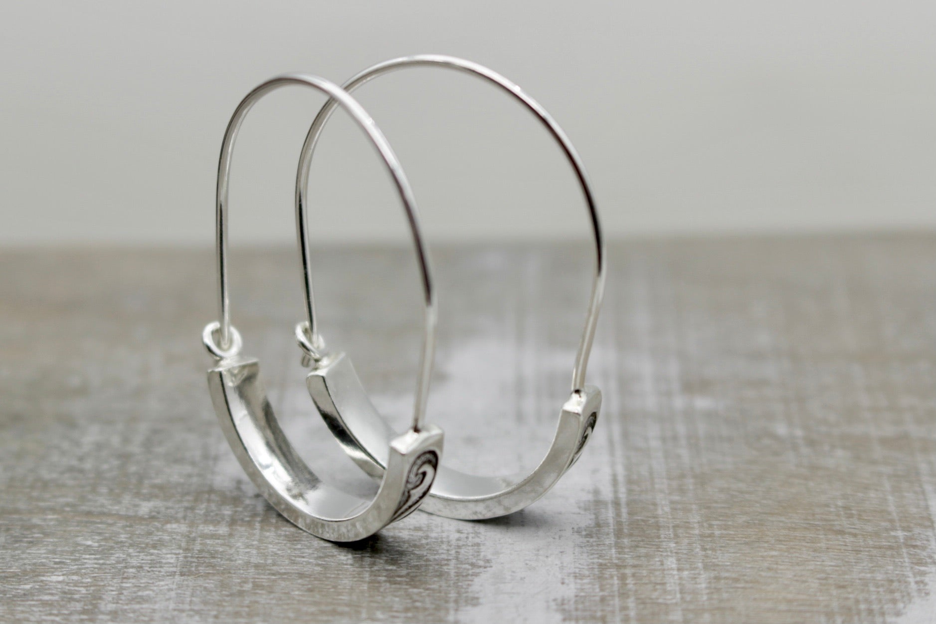 Flora Sterling Silver Hoops