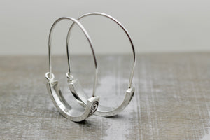 Flora Sterling Silver Hoops